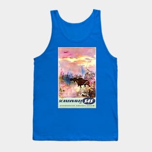 Scandinavian Airlines (SAS) Travel Poster 1960s Tank Top